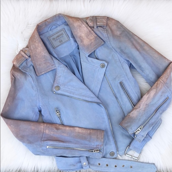 Blank NYC Jackets & Blazers - BLANK NYC SKY ROSEGOLD CUSTOM MOTO LEATHER JACKET